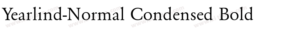 Yearlind-Normal Condensed Bold Italic字体转换
